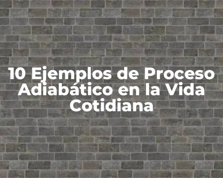 10 Ejemplos de Proceso Adiabático en la Vida Cotidiana