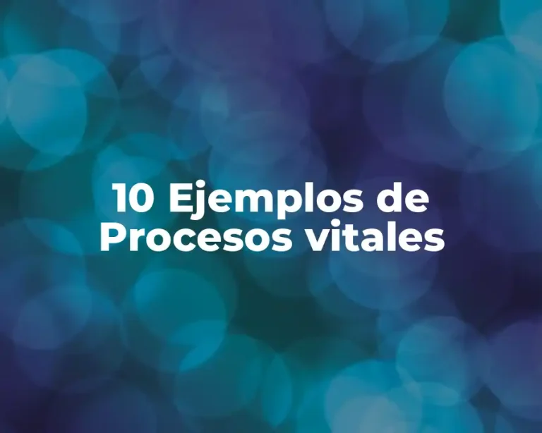 10 Ejemplos de Procesos vitales
