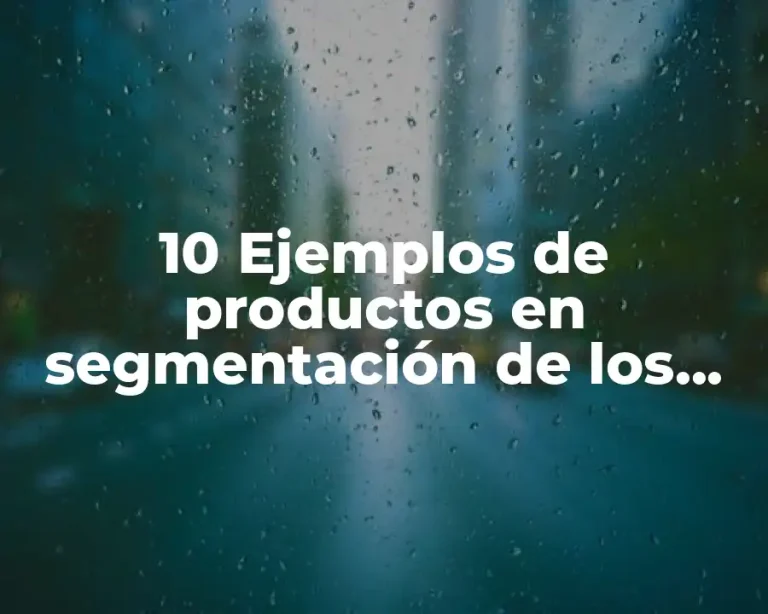 10 Ejemplos de productos en segmentación de los mercados del consumidor