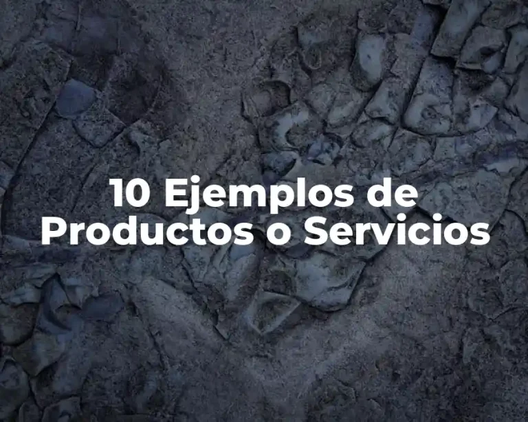 10 Ejemplos de Productos o Servicios