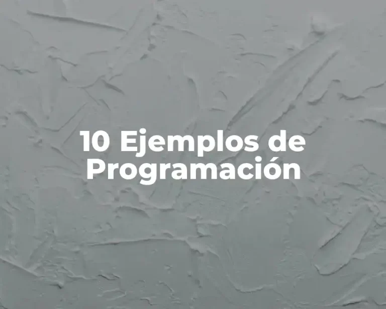 10 Ejemplos de Programación