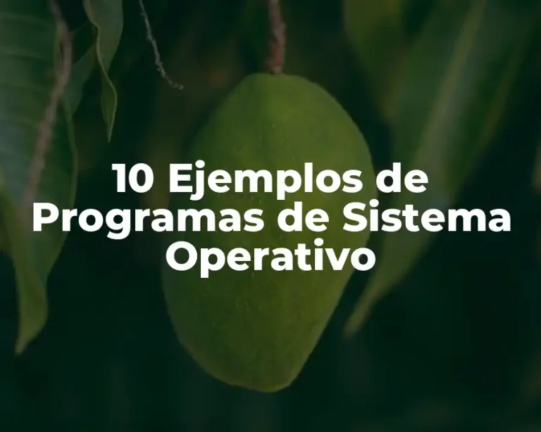 10 Ejemplos de Programas de Sistema Operativo