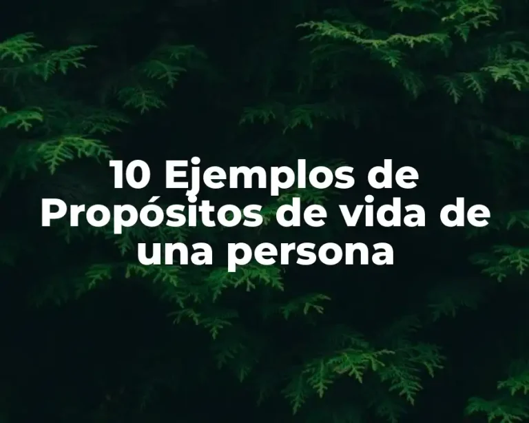 10 Ejemplos de Propósitos de vida de una persona