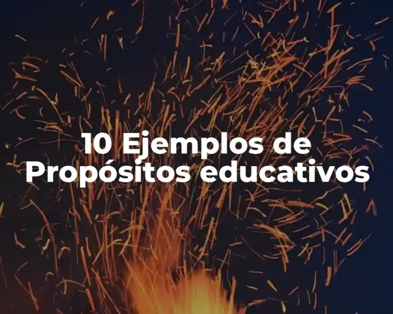 10 Ejemplos de Propósitos educativos
