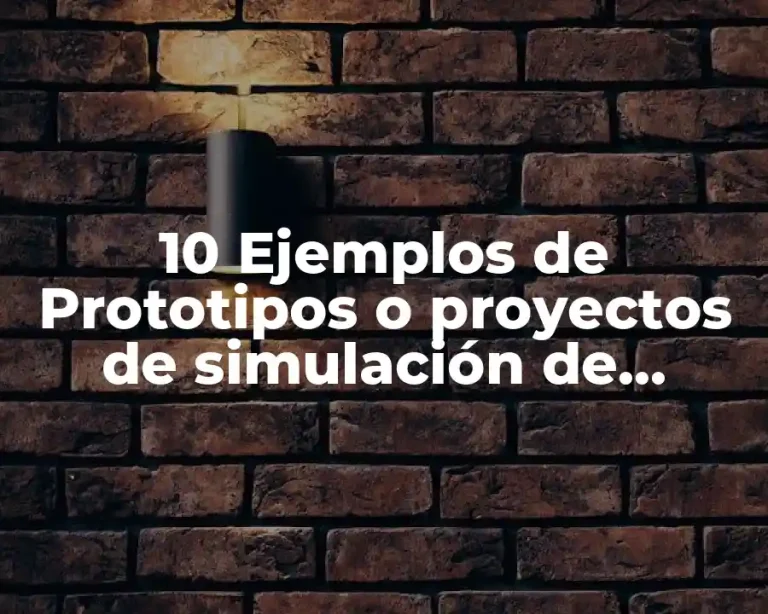 10 Ejemplos de Prototipos o proyectos de simulación de tercera dimensión continua