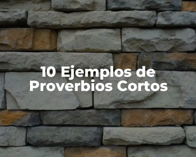 10 Ejemplos de Proverbios Cortos