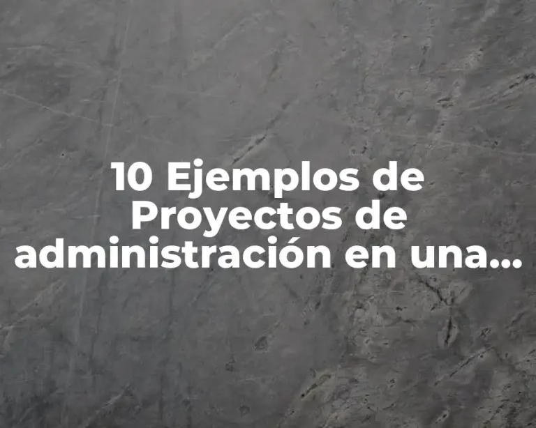 10 Ejemplos de Proyectos de administración en una empresa de campo