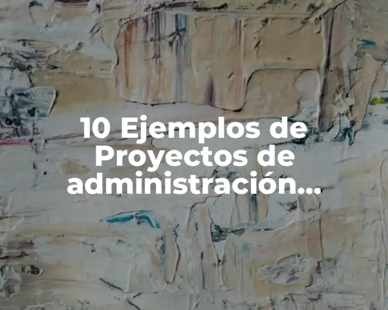 10 Ejemplos de Proyectos de administración financiera