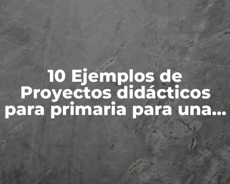 10 Ejemplos de Proyectos didácticos para primaria para una buena convivencia