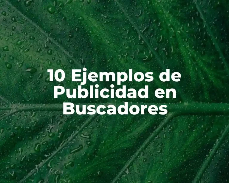 10 Ejemplos de Publicidad en Buscadores