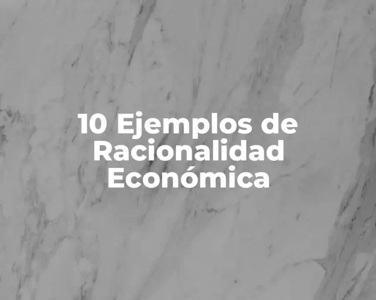10 Ejemplos de Racionalidad Económica