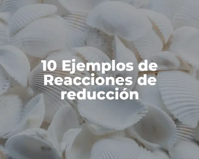 10 Ejemplos de Reacciones de reducción