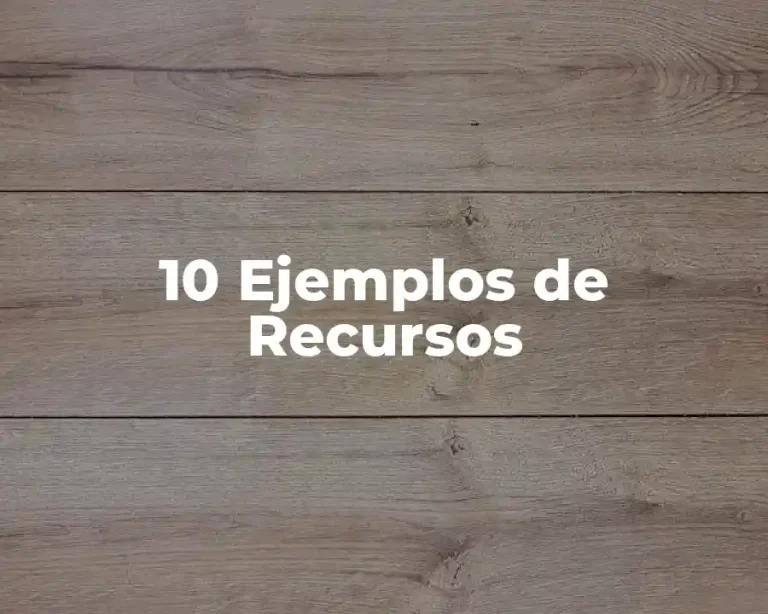 10 Ejemplos de Recursos