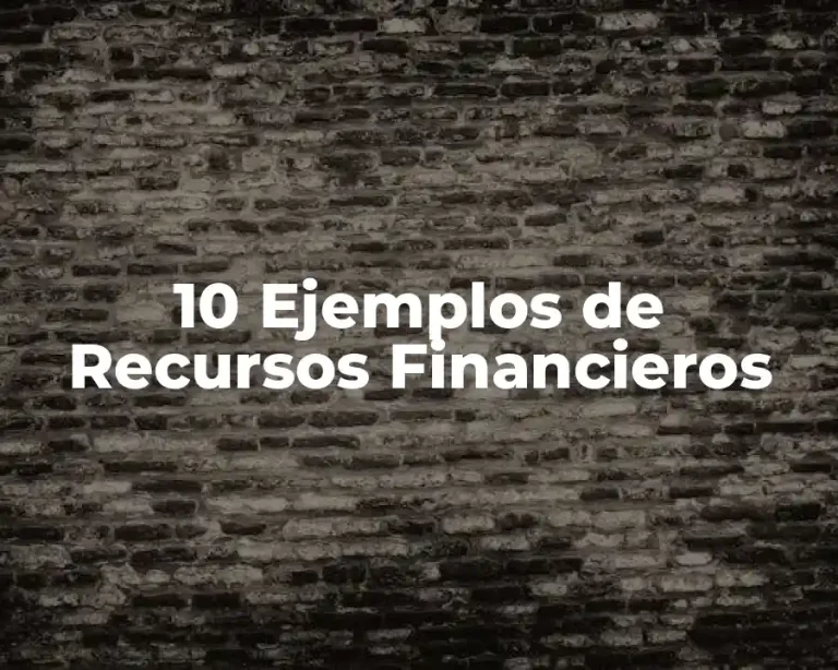 10 Ejemplos de Recursos Financieros