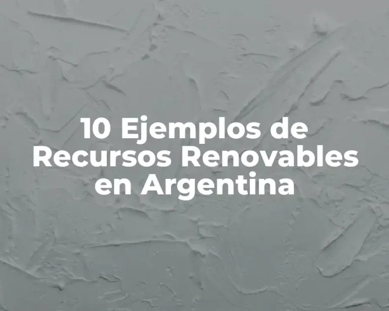 10 Ejemplos de Recursos Renovables en Argentina