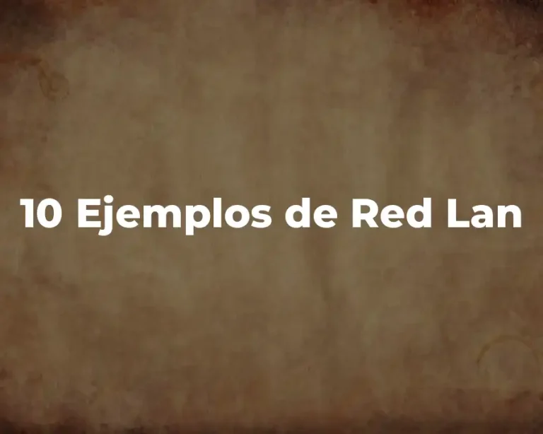 10 Ejemplos de Red Lan