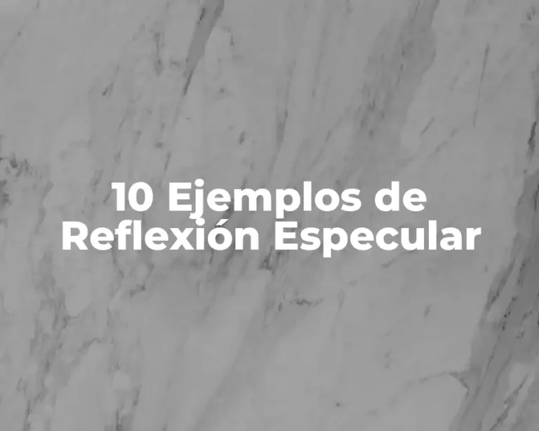 10 Ejemplos de Reflexión Especular