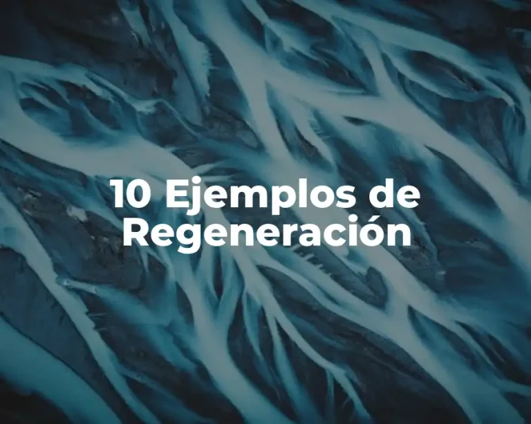 10 Ejemplos de Regeneración