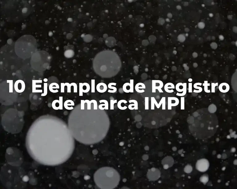 10 Ejemplos de Registro de marca IMPI