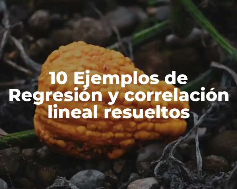 10 Ejemplos de Regresión y correlación lineal resueltos