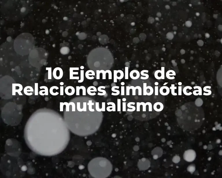 10 Ejemplos de Relaciones simbióticas mutualismo