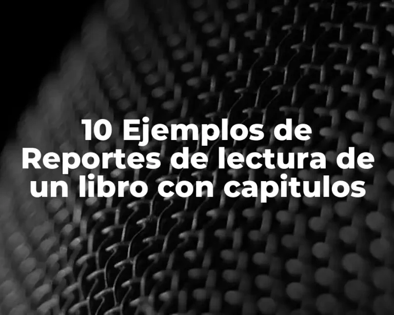 10 Ejemplos de Reportes de lectura de un libro con capitulos