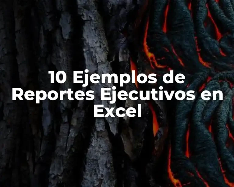 10 Ejemplos de Reportes Ejecutivos en Excel