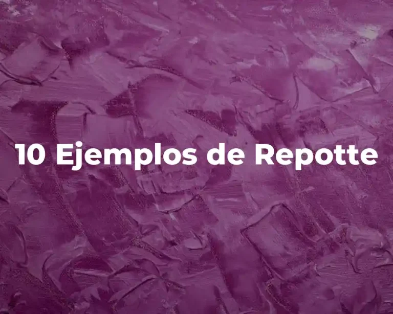 10 Ejemplos de Repotte