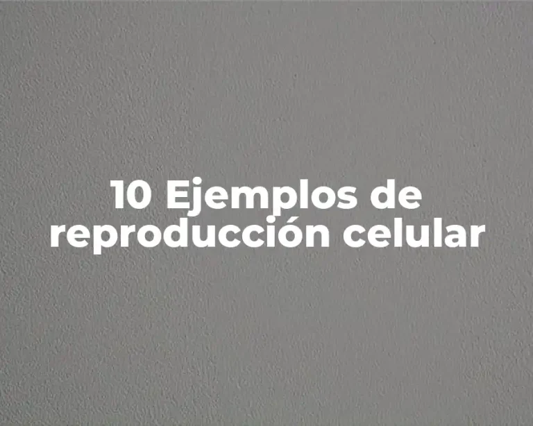10 Ejemplos de reproducción celular