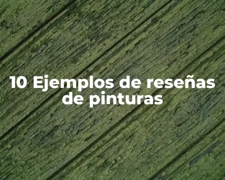10 Ejemplos de reseñas de pinturas