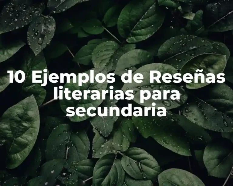 10 Ejemplos de Reseñas literarias para secundaria