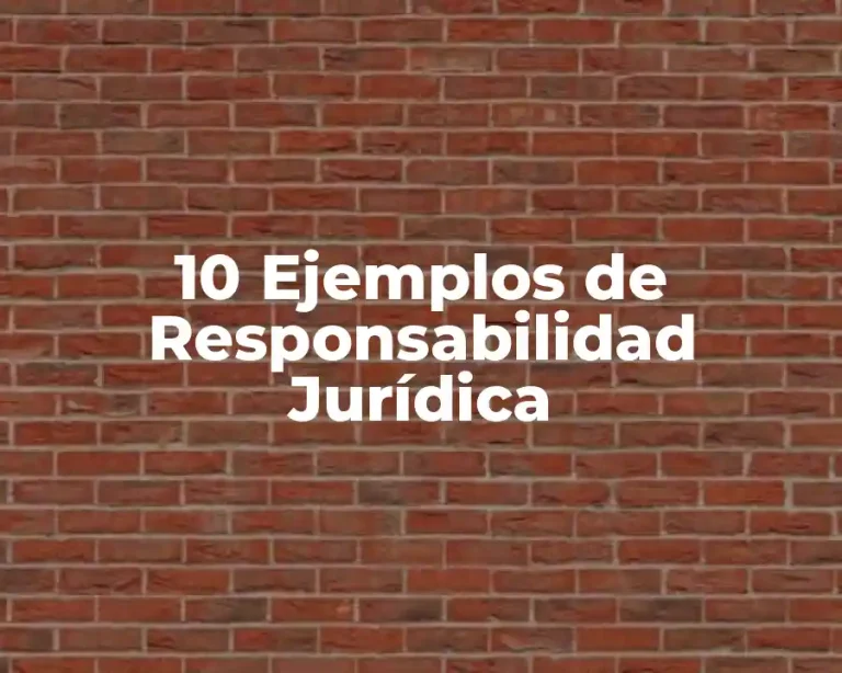 10 Ejemplos de Responsabilidad Jurídica