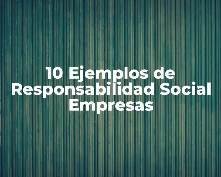 10 Ejemplos de Responsabilidad Social Empresas