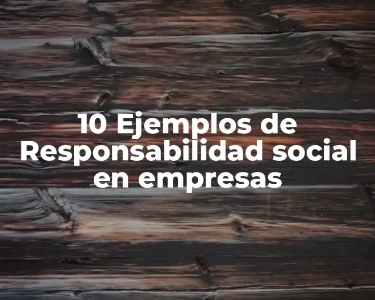 10 Ejemplos de Responsabilidad social en empresas