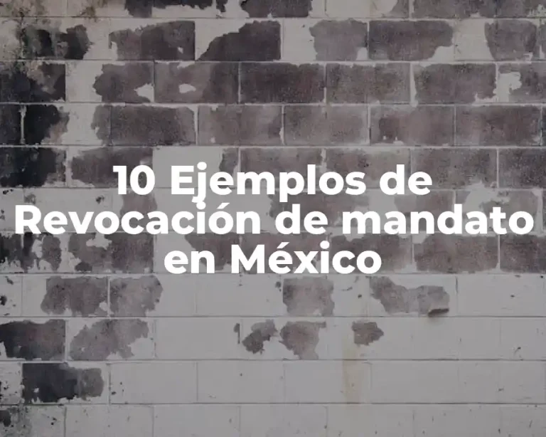10 Ejemplos de Revocación de mandato en México