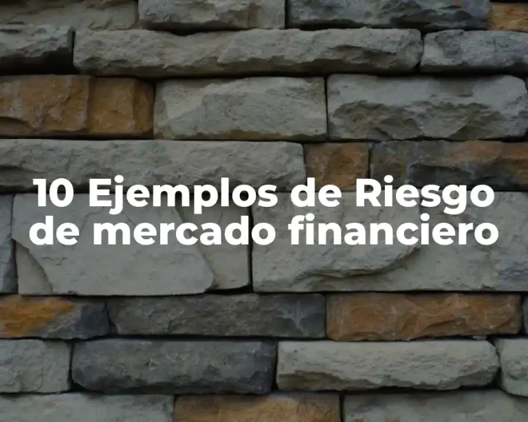 10 Ejemplos de Riesgo de mercado financiero