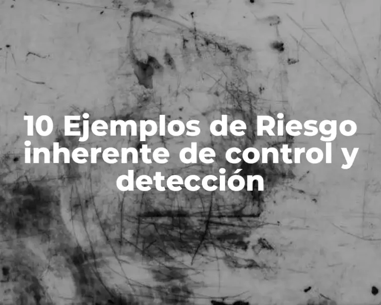 10 Ejemplos de Riesgo inherente de control y detección