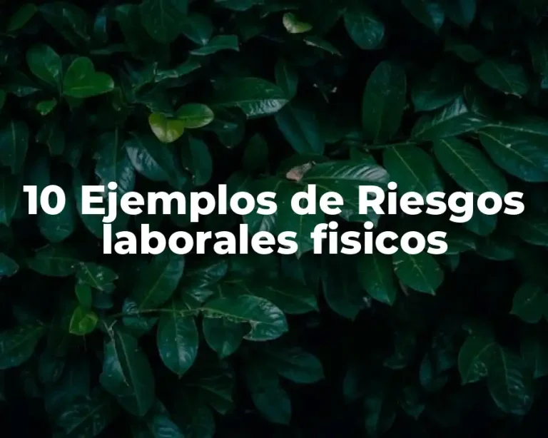 10 Ejemplos de Riesgos laborales fisicos