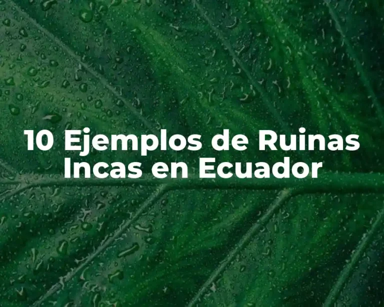 10 Ejemplos de Ruinas Incas en Ecuador