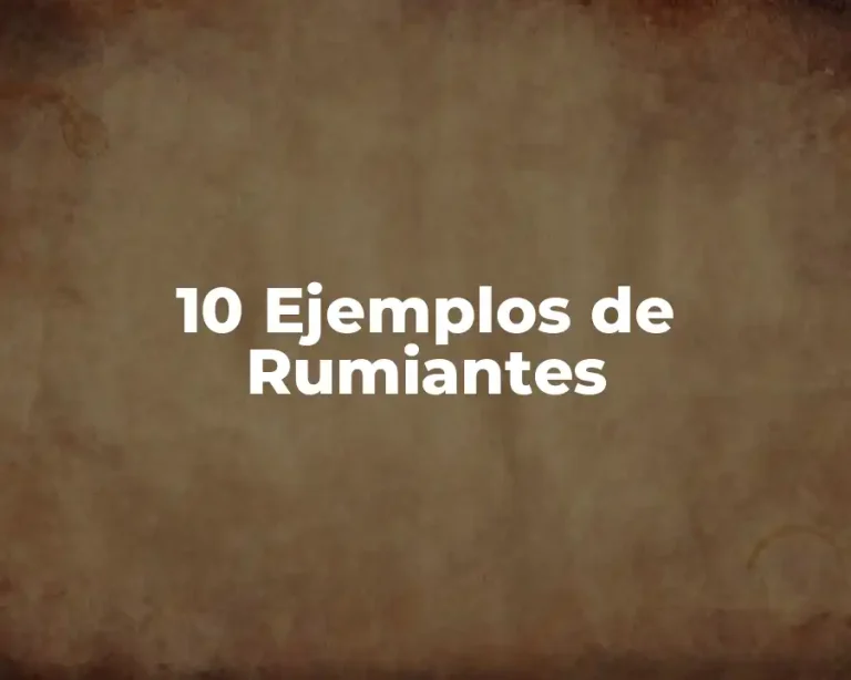 10 Ejemplos de Rumiantes