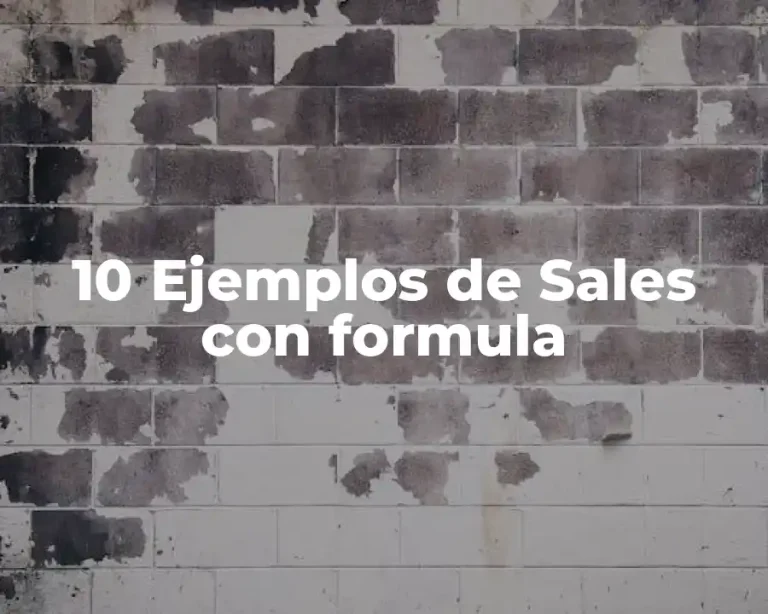 10 Ejemplos de Sales con formula