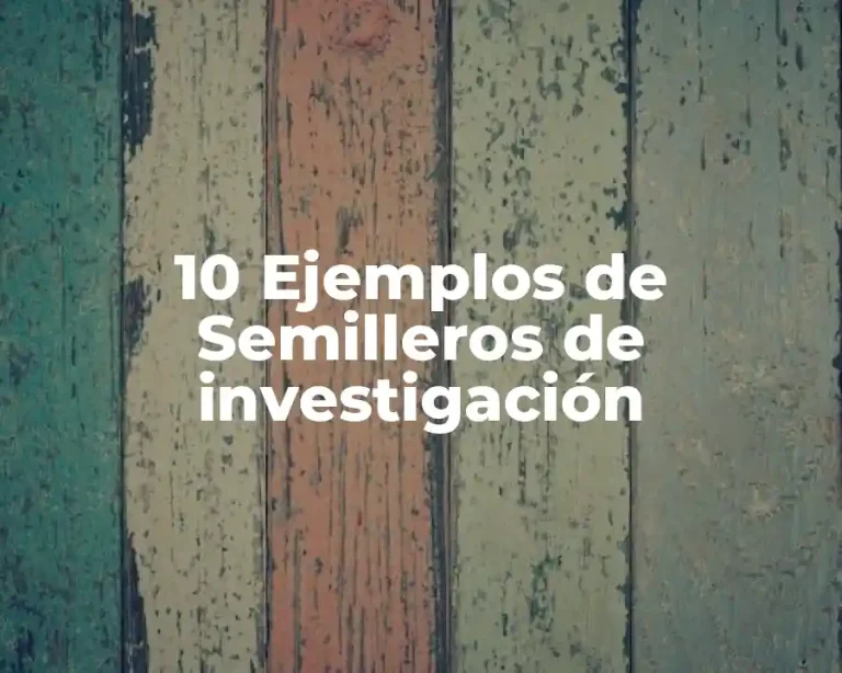 10 Ejemplos de Semilleros de investigación