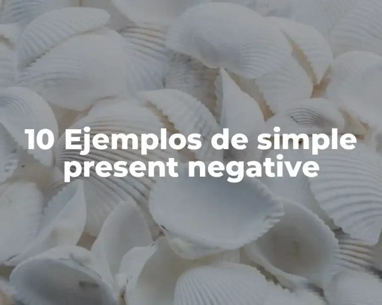 10 Ejemplos de simple present negative