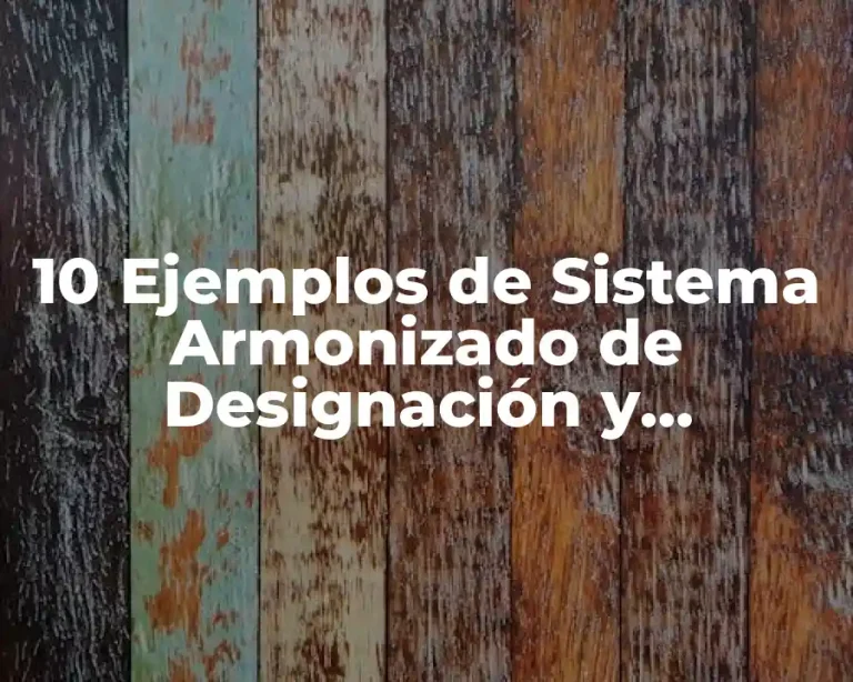10 Ejemplos de Sistema Armonizado de Designación y Codificación de Mercancías