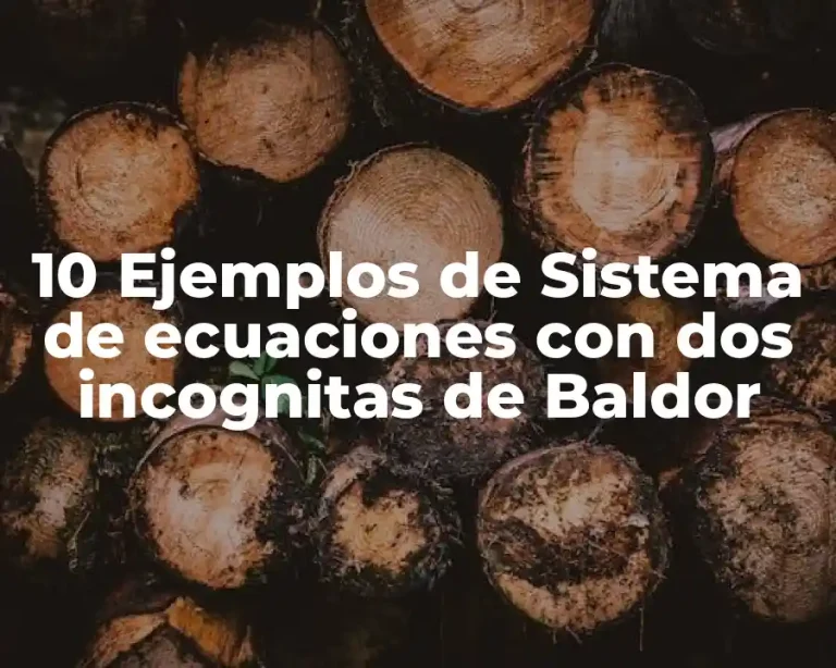 10 Ejemplos de Sistema de ecuaciones con dos incognitas de Baldor