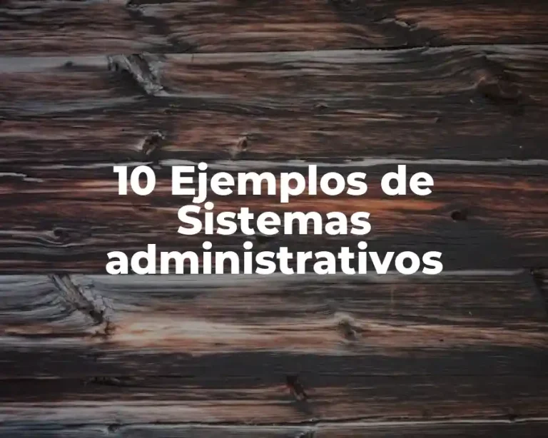 10 Ejemplos de Sistemas administrativos