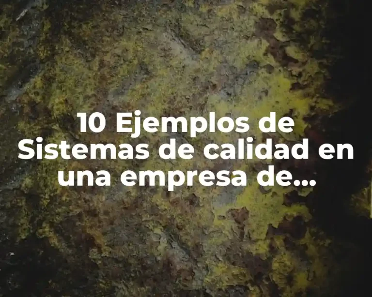 10 Ejemplos de Sistemas de calidad en una empresa de alimentos
