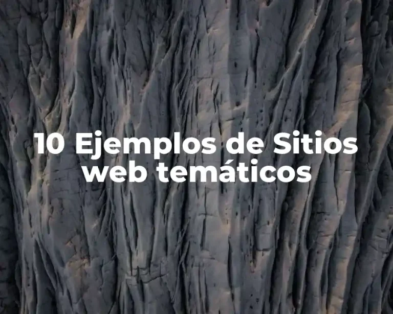 10 Ejemplos de Sitios web temáticos