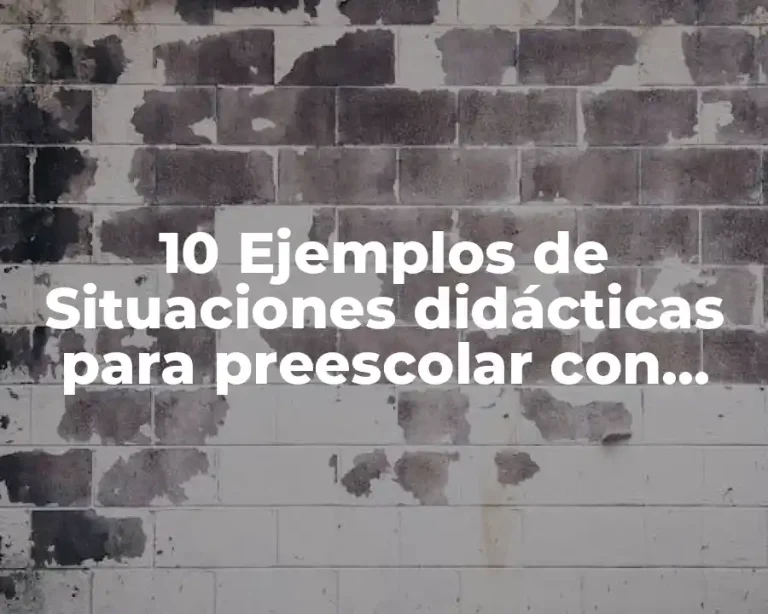 10 Ejemplos de Situaciones didácticas para preescolar con aprendizajes esperados