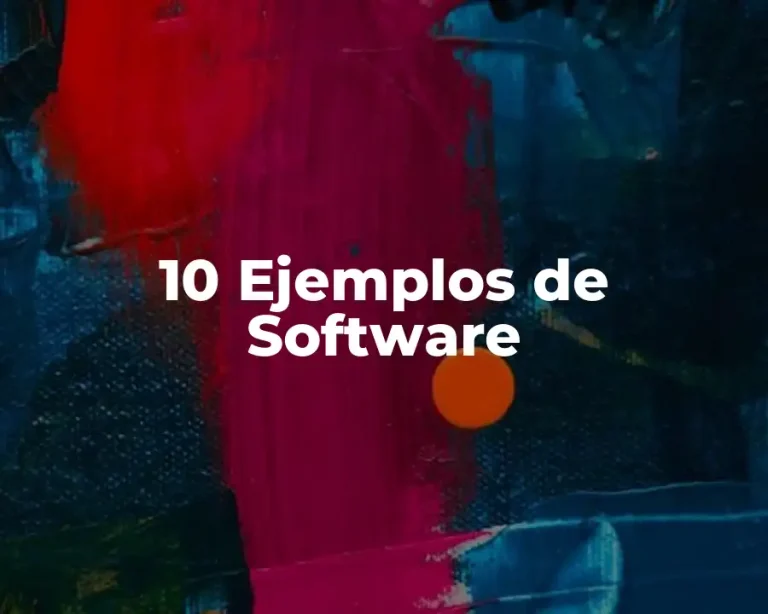 10 Ejemplos de Software